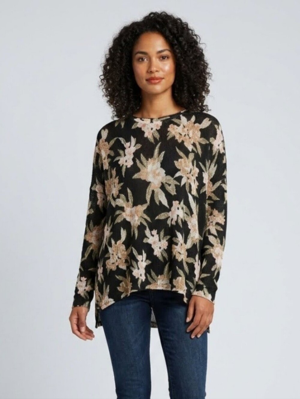 Show Me Your MuMu Green Forest Florist Knit Bonfire Sweater Size S